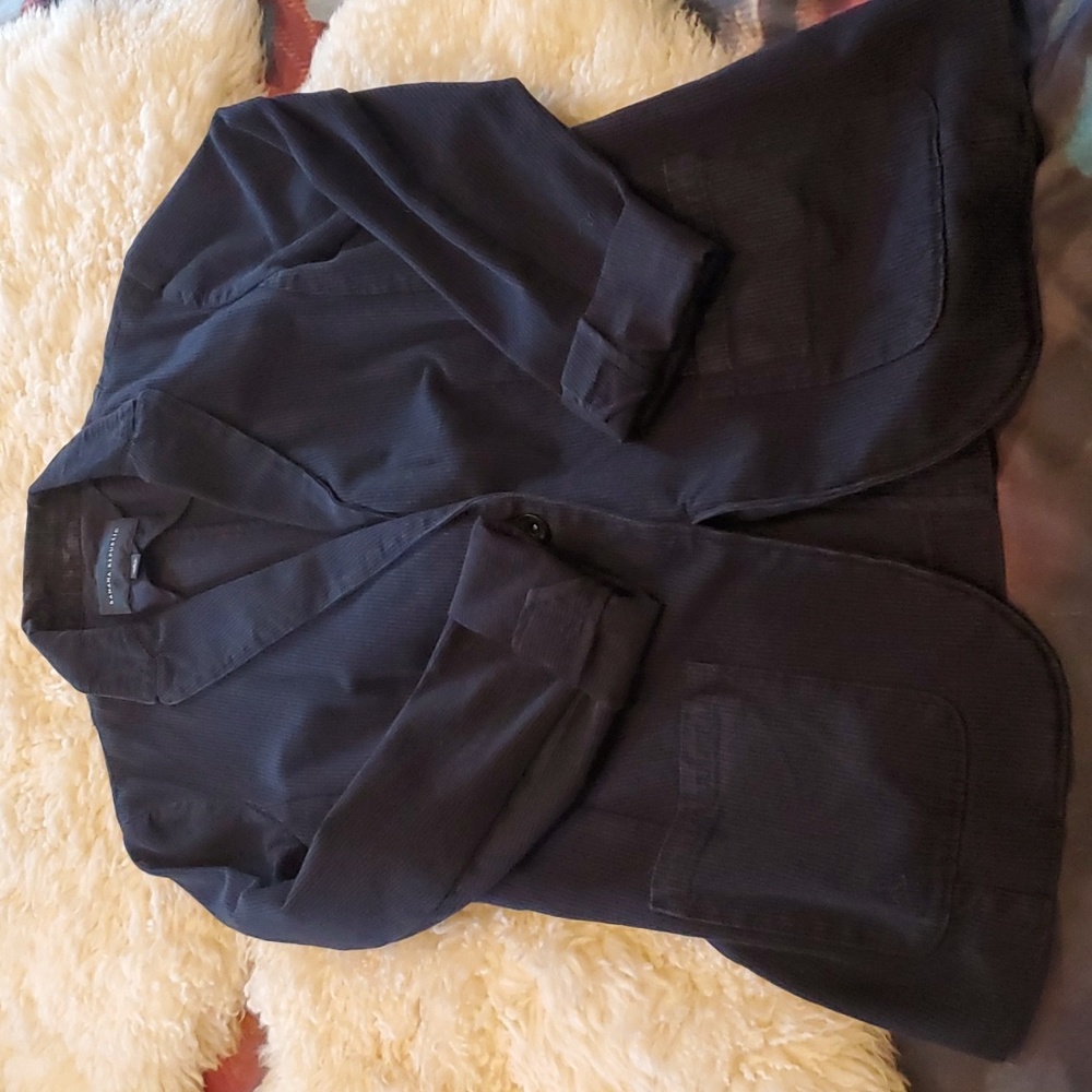 Banana Republic Navy Pinstripe Blazer